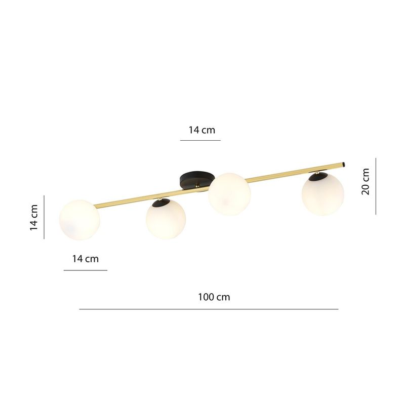 Emibig Lighting Taklampa SPLENDI 4 BL OPAL