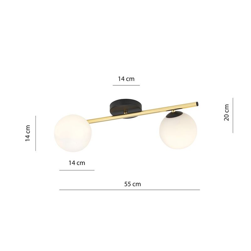 Emibig Lighting Taklampa SPLENDI 2 BL OPAL
