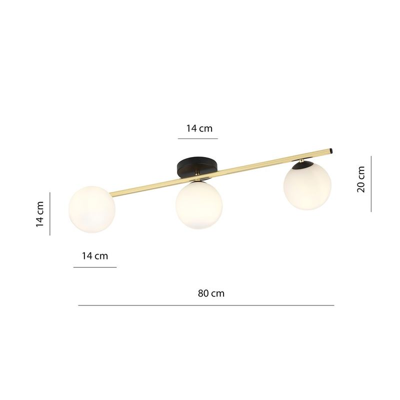 Emibig Lighting Taklampa SPLENDI 3 BL OPAL