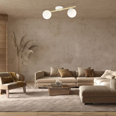 Emibig Lighting Taklampa SPLENDI 2 VIT OPAL
