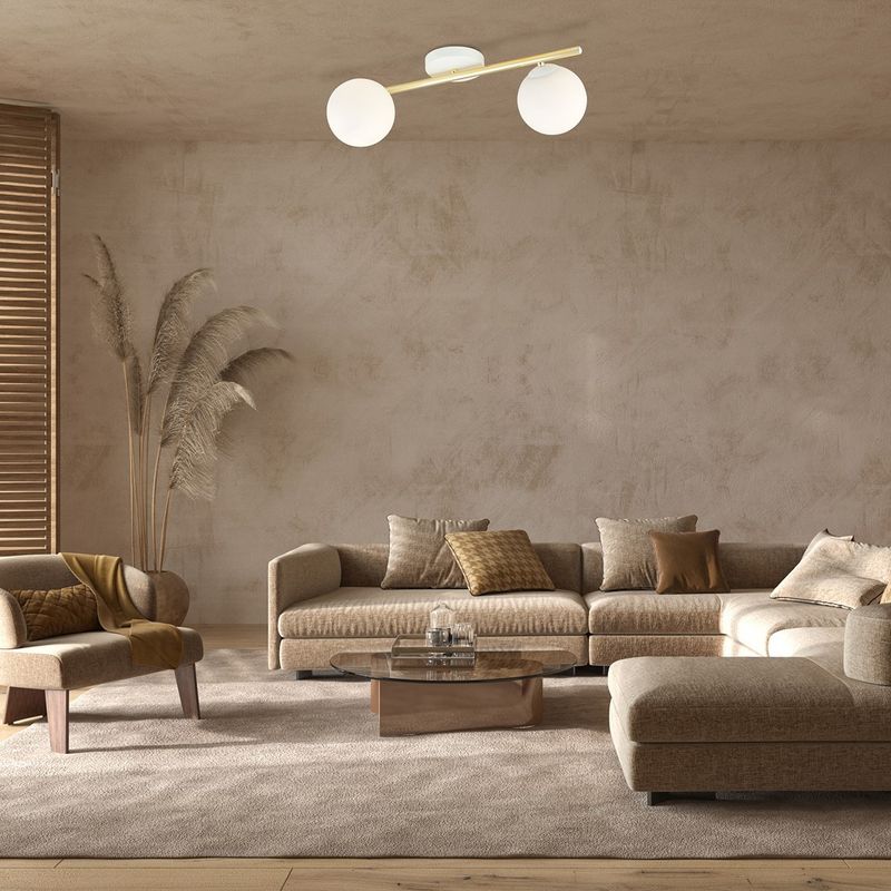 Emibig Lighting Taklampa SPLENDI 2 VIT OPAL