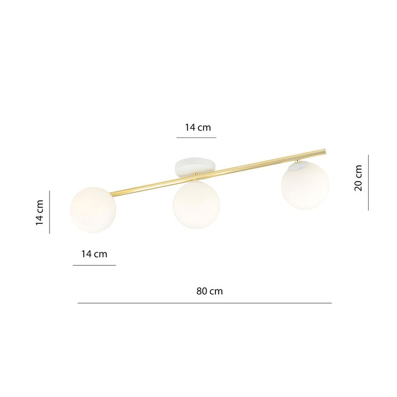 Emibig Lighting Taklampa SPLENDI 3 WH OPAL