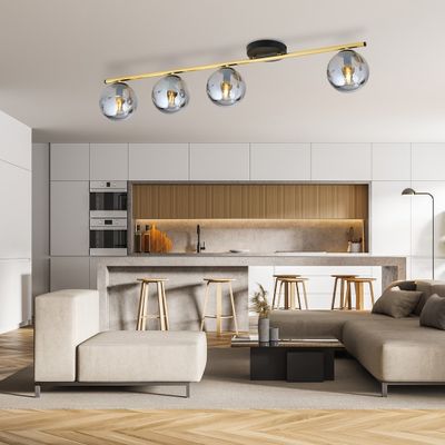Emibig Lighting Taklampa MONZA 4 BL GRAFIT