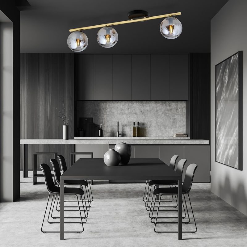 Emibig Lighting Taklampa MONZA 3 BL GRAFIT