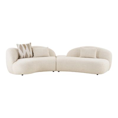 House Nordic Amol Soffa - Soffa med 3 dynor, sand