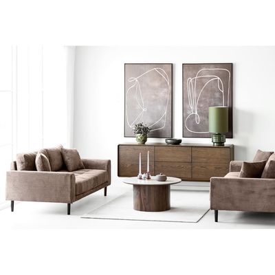 House Nordic Lido 3-sitssoffa - Brun manchester