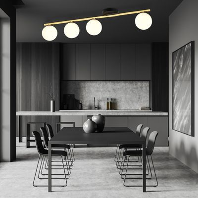 Emibig Lighting Taklampa MONZA 4 BL OPAL