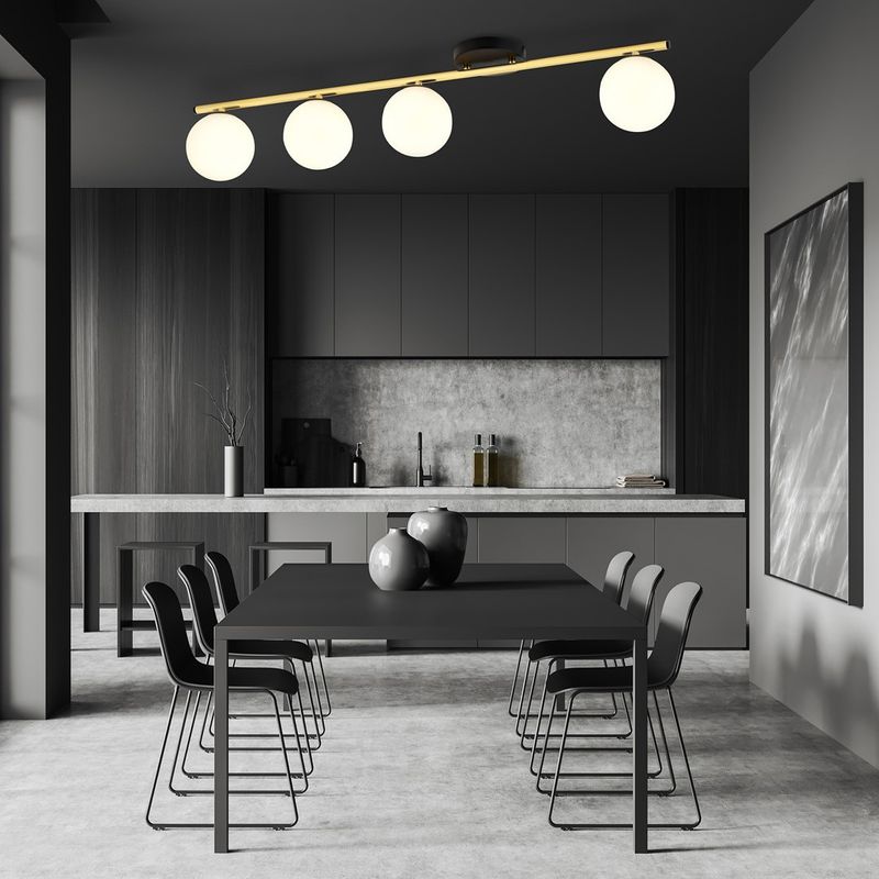 Emibig Lighting Taklampa MONZA 4 BL OPAL