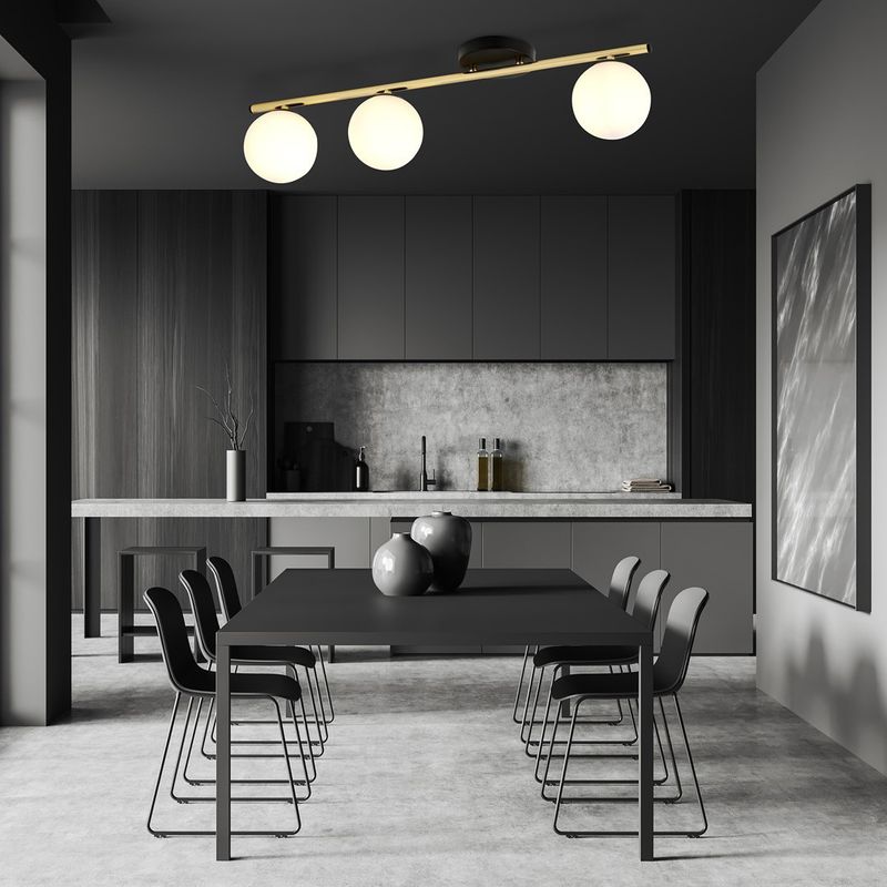 Emibig Lighting Taklampa MONZA 3 BL OPAL
