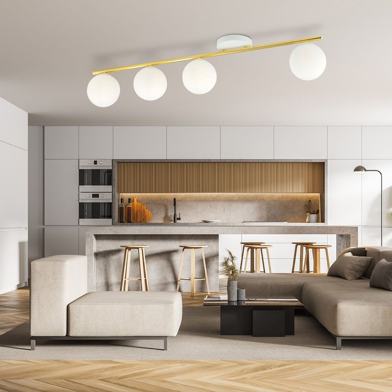 Emibig Lighting Taklampa MONZA 4 WH OPAL