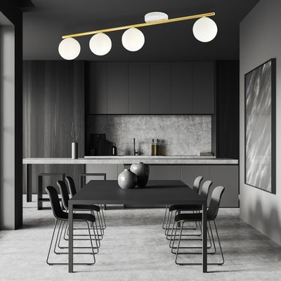 Emibig Lighting Taklampa MONZA 4 WH OPAL