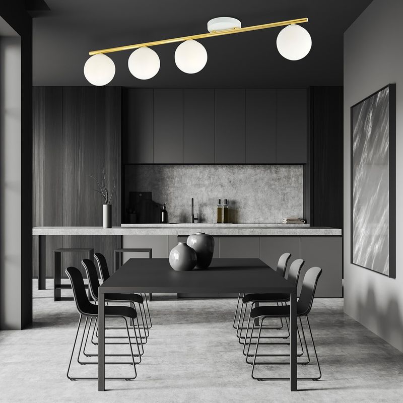Emibig Lighting Taklampa MONZA 4 WH OPAL