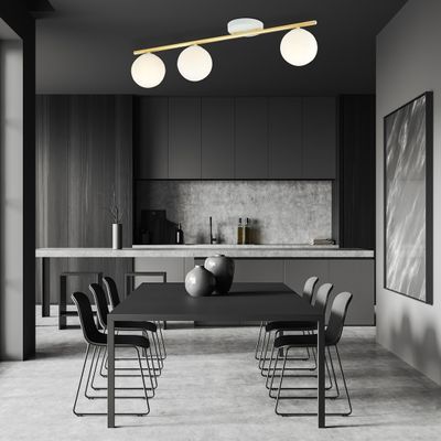 Emibig Lighting Taklampa MONZA 3 VIT OPAL