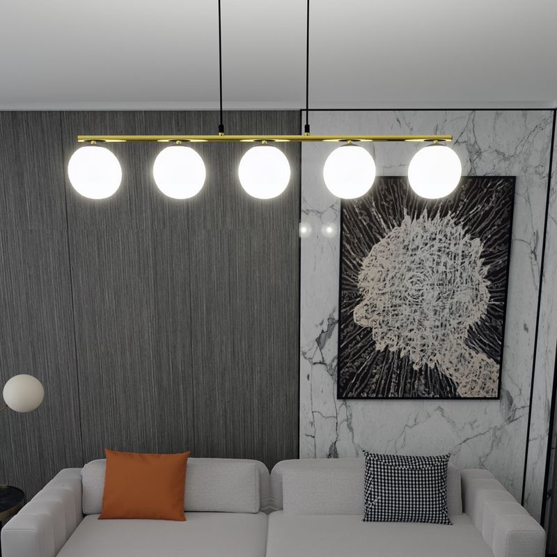 Emibig Lighting Taklampa ALLORA 5 BL OPAL