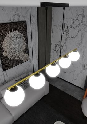 Emibig Lighting Taklampa ALLORA 5 BL OPAL
