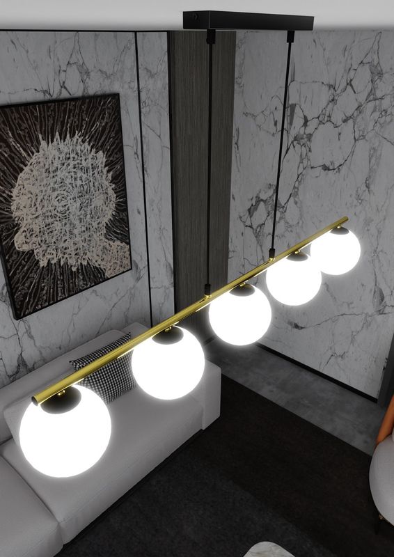 Emibig Lighting Taklampa ALLORA 5 BL OPAL