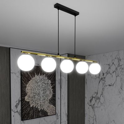 Emibig Lighting Taklampa ALLORA 5 BL OPAL