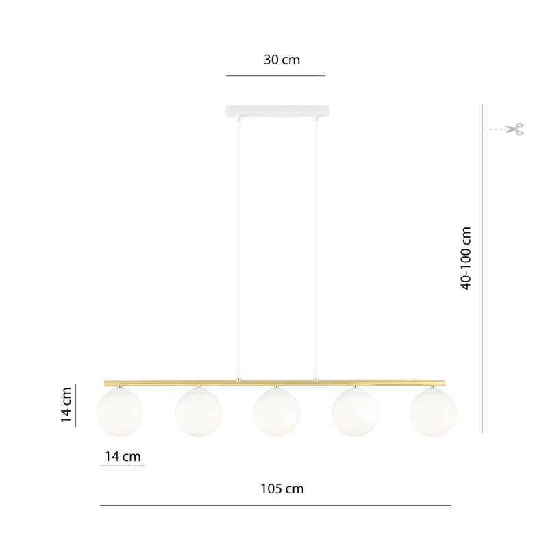 Emibig Lighting Taklampa ALLORA 5 WH OPAL