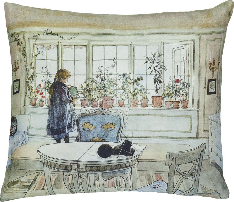 Svanefors Blomster Kuddfodral Lin 50x60 cm