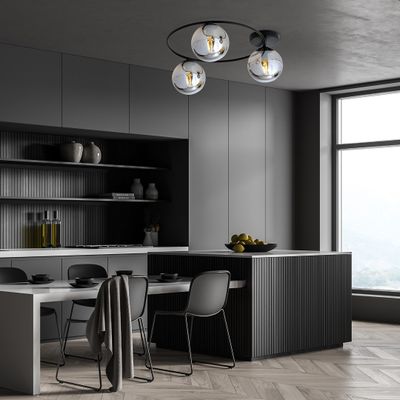 Emibig Lighting Taklampa SOPRA 3 BL GRAFIT