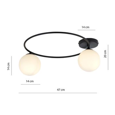 Emibig Lighting Taklampa SOPRA 2 OPAL