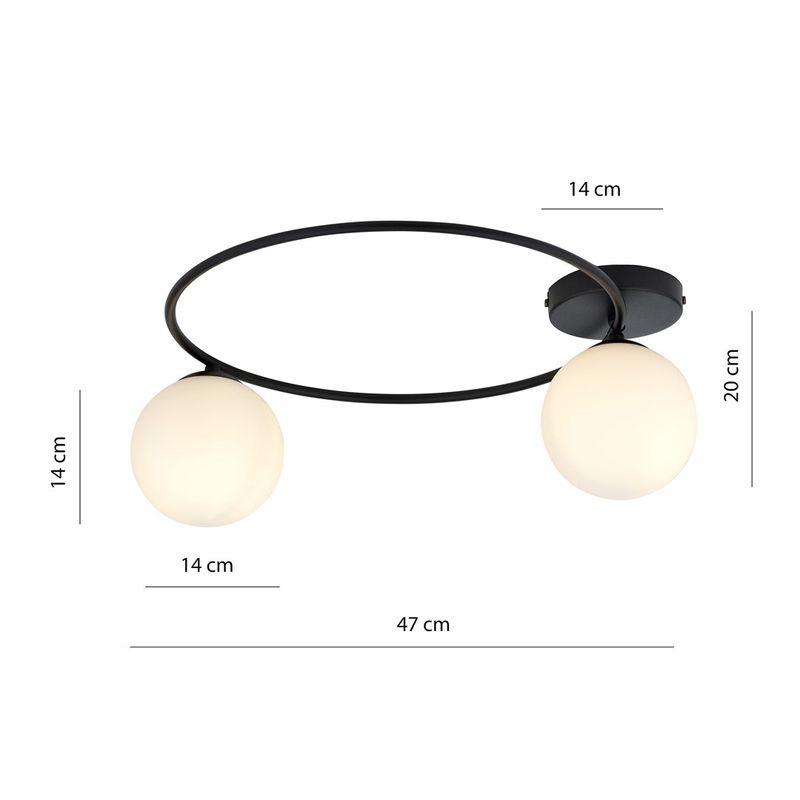 Emibig Lighting Taklampa SOPRA 2 OPAL