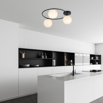Emibig Lighting Taklampa SOPRA 3 BL OPAL