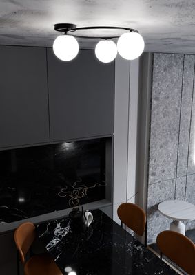 Emibig Lighting Taklampa SOPRA 3 BL OPAL