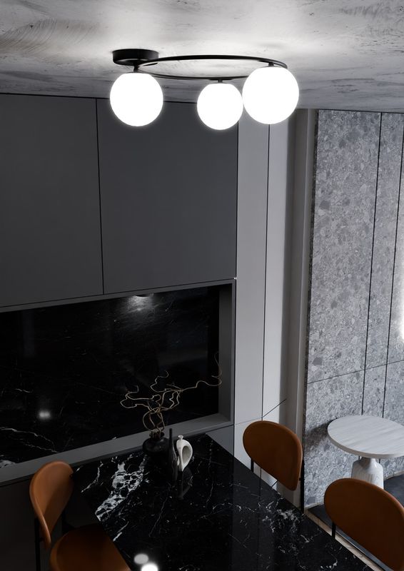 Emibig Lighting Taklampa SOPRA 3 BL OPAL