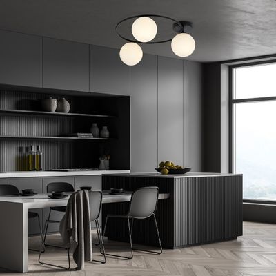 Emibig Lighting Taklampa SOPRA 3 BL OPAL