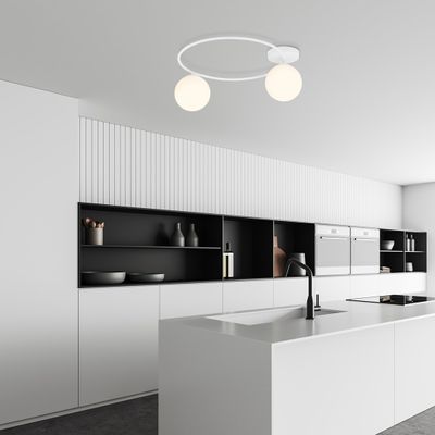 Emibig Lighting Taklampa SOPRA 2 VIT OPAL