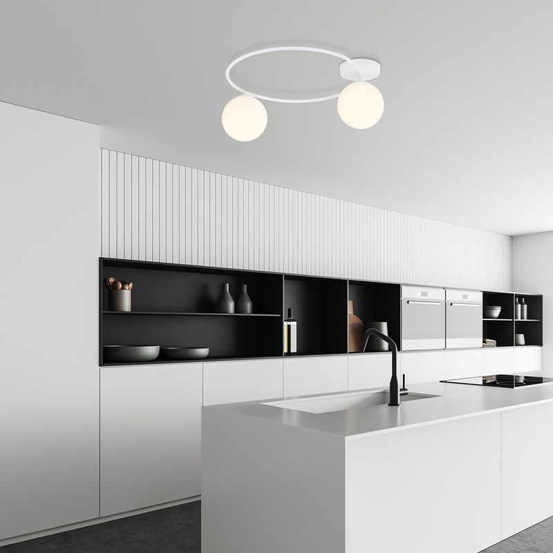 Emibig Lighting Taklampa SOPRA 2 VIT OPAL