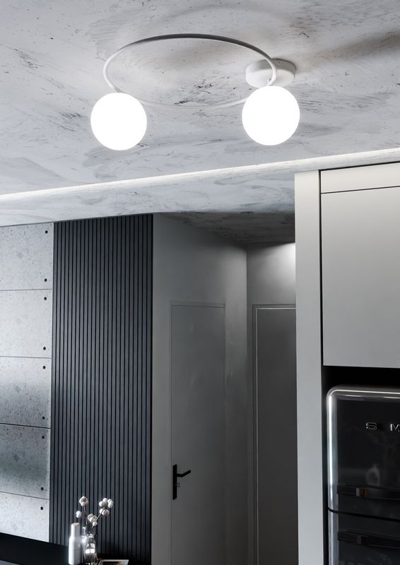 Emibig Lighting Taklampa SOPRA 2 VIT OPAL