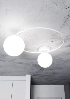 Emibig Lighting Taklampa SOPRA 2 VIT OPAL