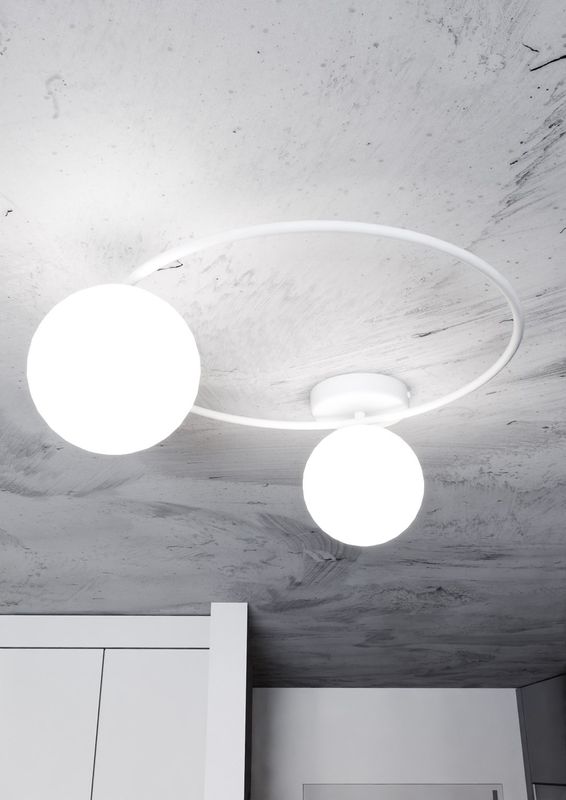 Emibig Lighting Taklampa SOPRA 2 VIT OPAL