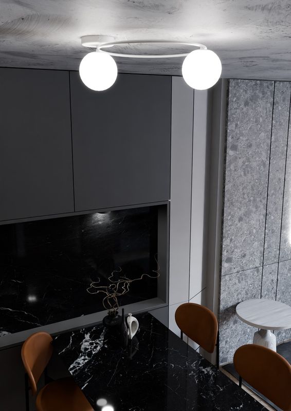 Emibig Lighting Taklampa SOPRA 2 VIT OPAL