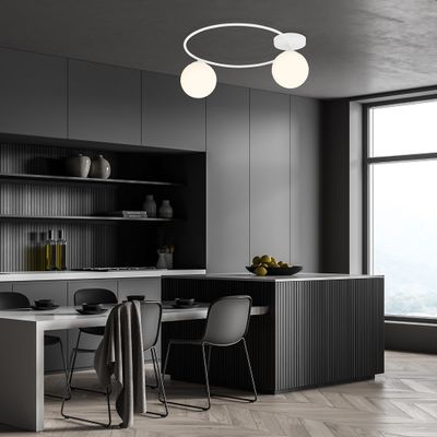 Emibig Lighting Taklampa SOPRA 2 VIT OPAL