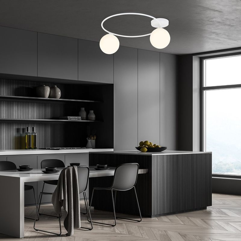 Emibig Lighting Taklampa SOPRA 2 VIT OPAL