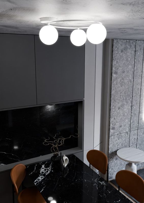 Emibig Lighting Taklampa SOPRA 3 WH OPAL