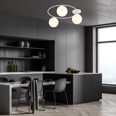 Emibig Lighting Taklampa SOPRA 3 WH OPAL