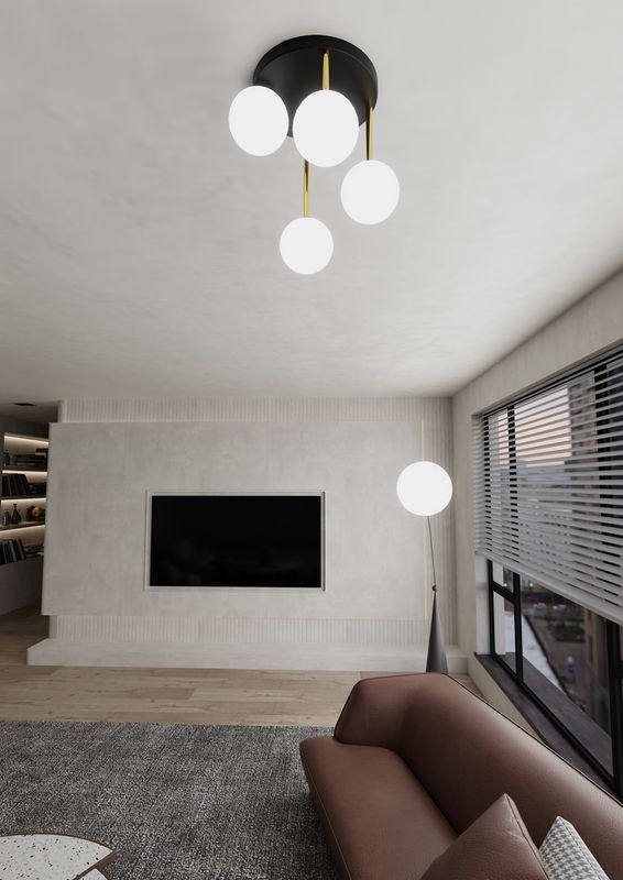 Emibig Lighting Taklampa DOLCE 4 BL OPAL