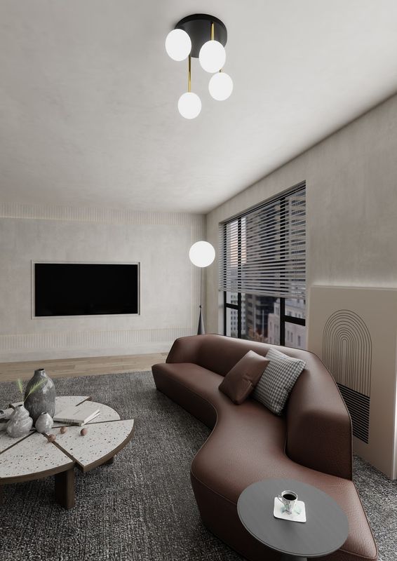 Emibig Lighting Taklampa DOLCE 4 BL OPAL