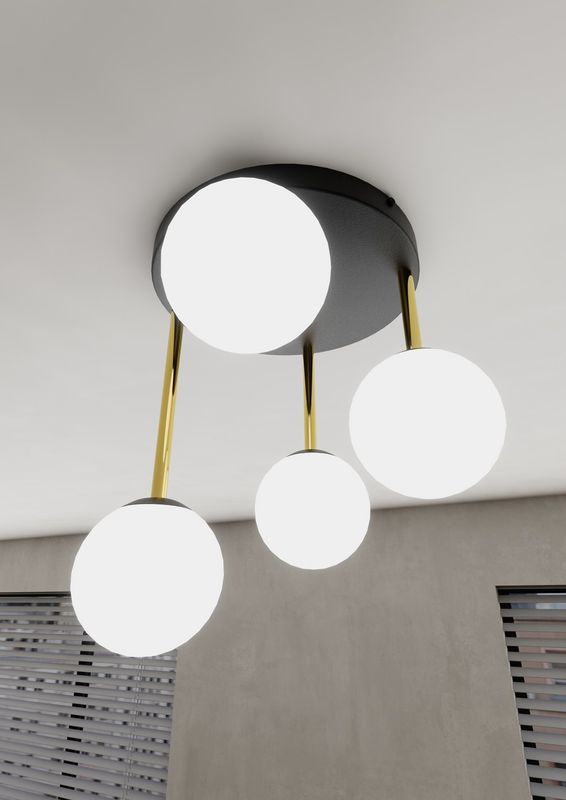 Emibig Lighting Taklampa DOLCE 4 BL OPAL