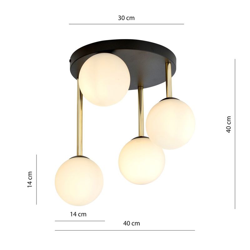 Emibig Lighting Taklampa DOLCE 4 BL OPAL