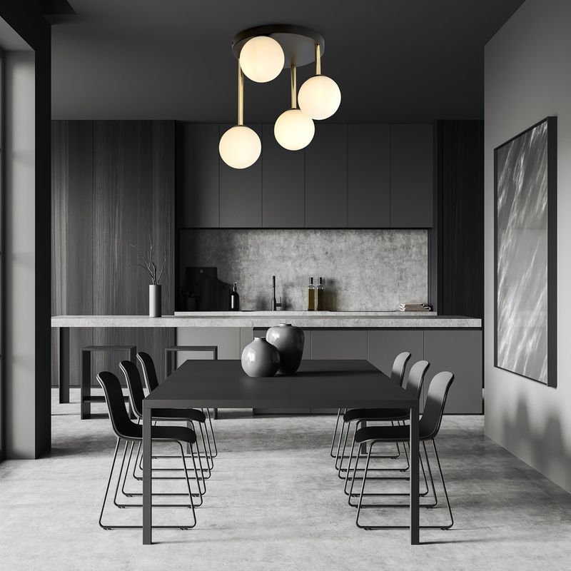 Emibig Lighting Taklampa DOLCE 4 BL OPAL