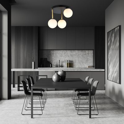 Emibig Lighting Taklampa DOLCE 3 BL OPAL