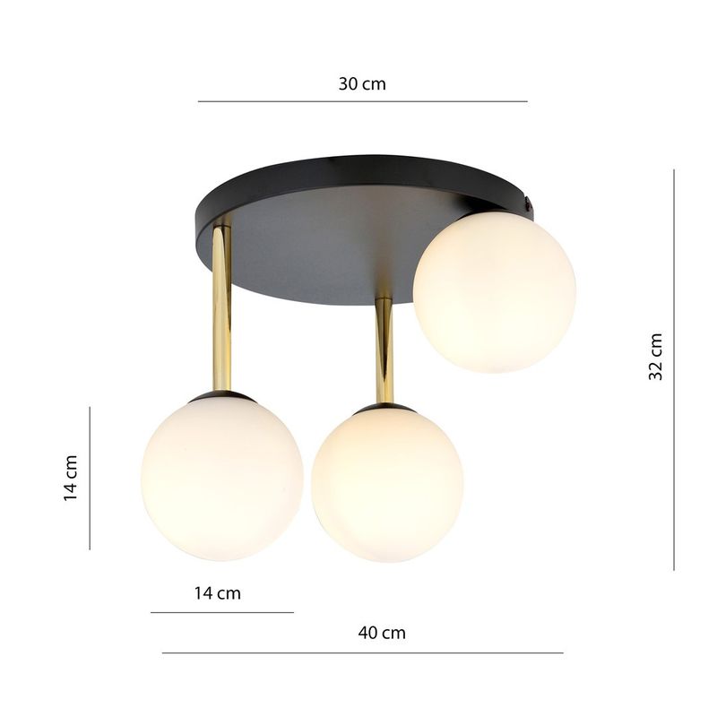 Emibig Lighting Taklampa DOLCE 3 BL OPAL