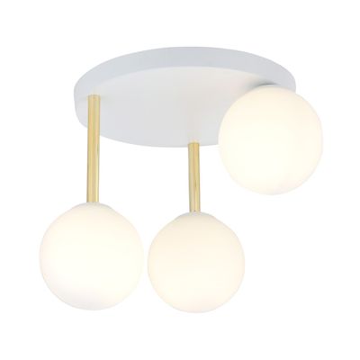 Emibig Lighting Taklampa DOLCE 3 WH OPAL