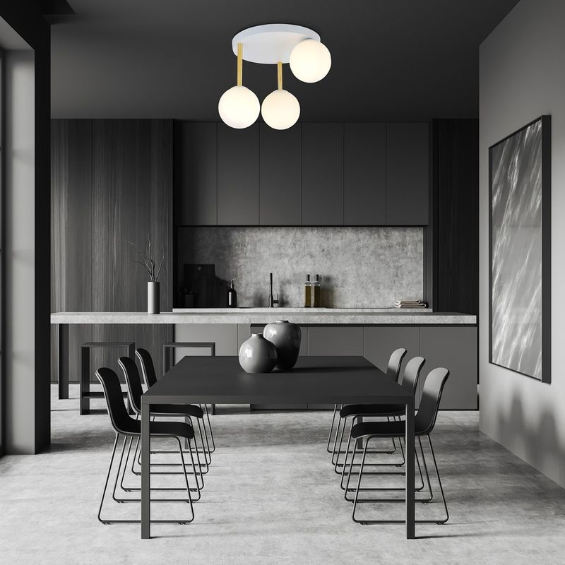 Emibig Lighting Taklampa DOLCE 3 WH OPAL