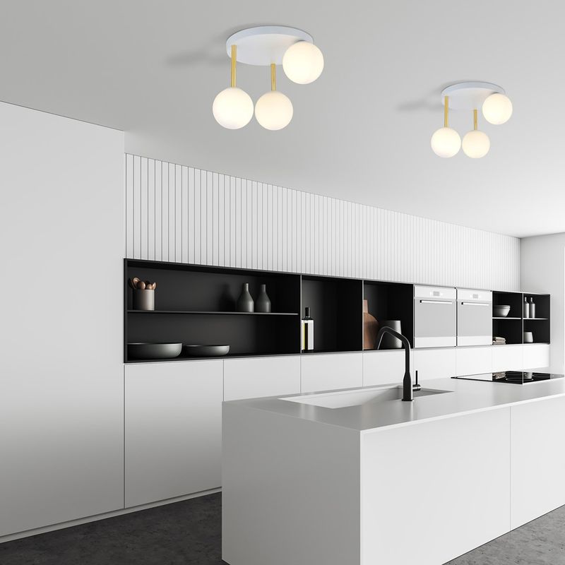 Emibig Lighting Taklampa DOLCE 3 WH OPAL